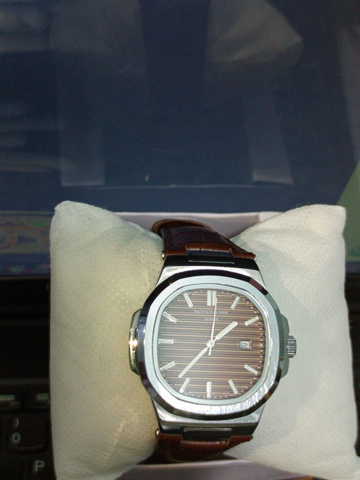 PP Blue Luminous Dial Men’s Watch With Date Adjustment